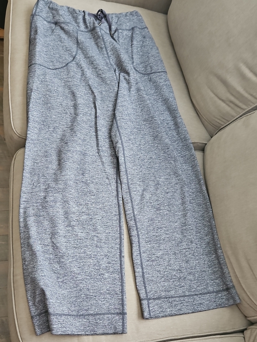 Lululemon Wide-Leg Sweatpants Heather Gray Lounge Pants Drawstring Joggers